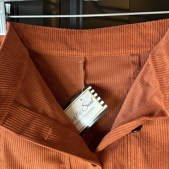 Terracotta Corduroy A Line Skirt - Picture 11 of 14